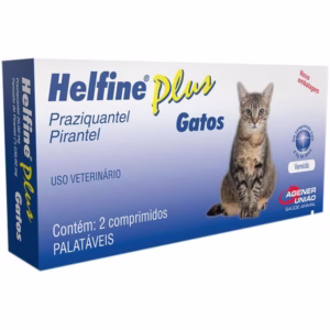 Vermífugo Helfine Plus 2 Comprimidos para Gatos Agener