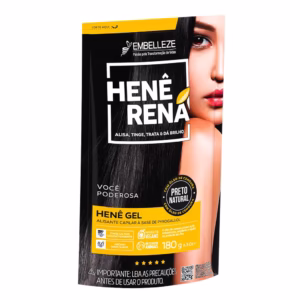 Alisante Henê Rená Preto Natural Pouch 180g Embelleze - 1 Unidade