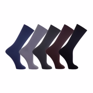 Kit 5 Pares Meias Social Poliamida Masculina Original Meia Fina Masculino Cano Longo Alto Terno