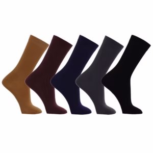 Kit 5 Pares Meias Social Algodão Masculina Original Meia Casual Grossa Cano Longo Alto Terno
