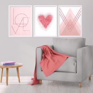 Kit Quadro Decorativo Love Heart Inove
