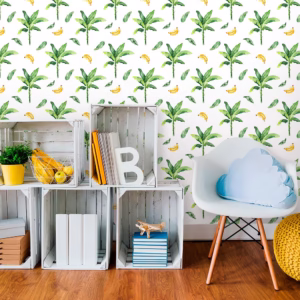 PAPEL DE PAREDE NATURA BANANA DECORAÇÃO JUVENIL