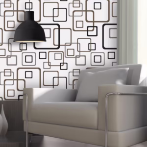 O Papel de Parede Geométrico Cinza, Preto e Marrom