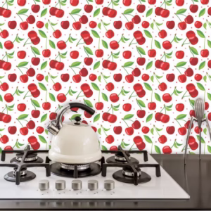 PAPEL DE PAREDE PARA COZINHA CEREJA