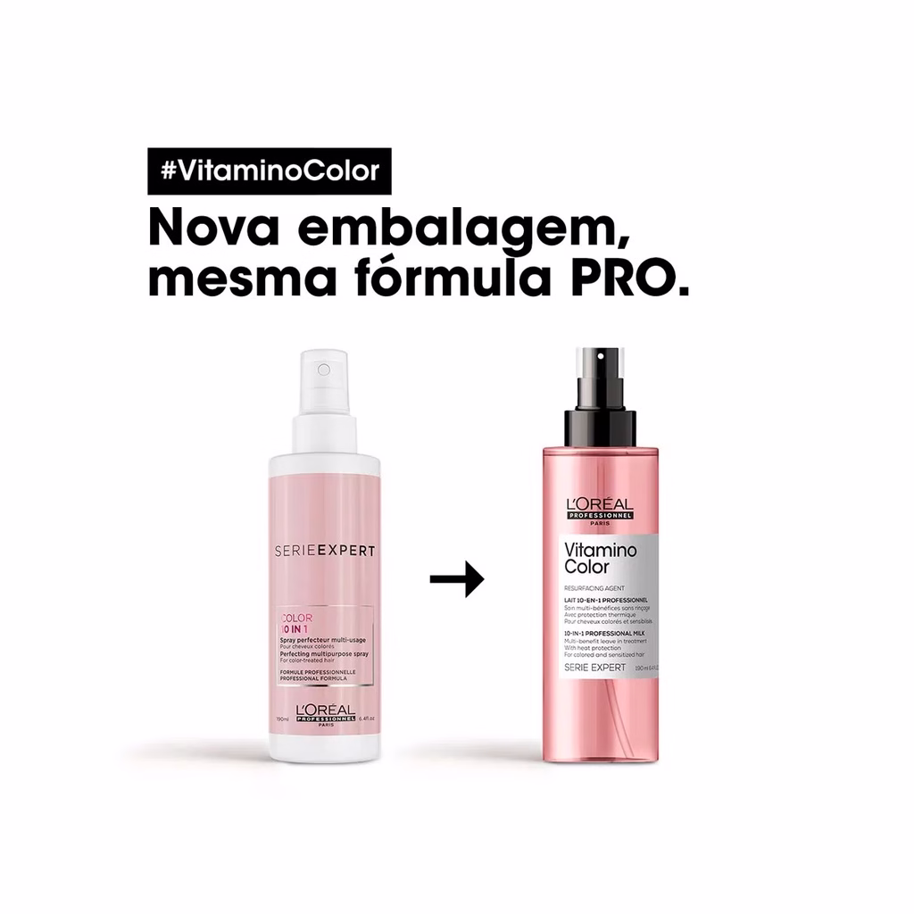 Leave-In 10 em 1 Expert Repair Vitamino Color 190ml L'oreal - Imagem 2