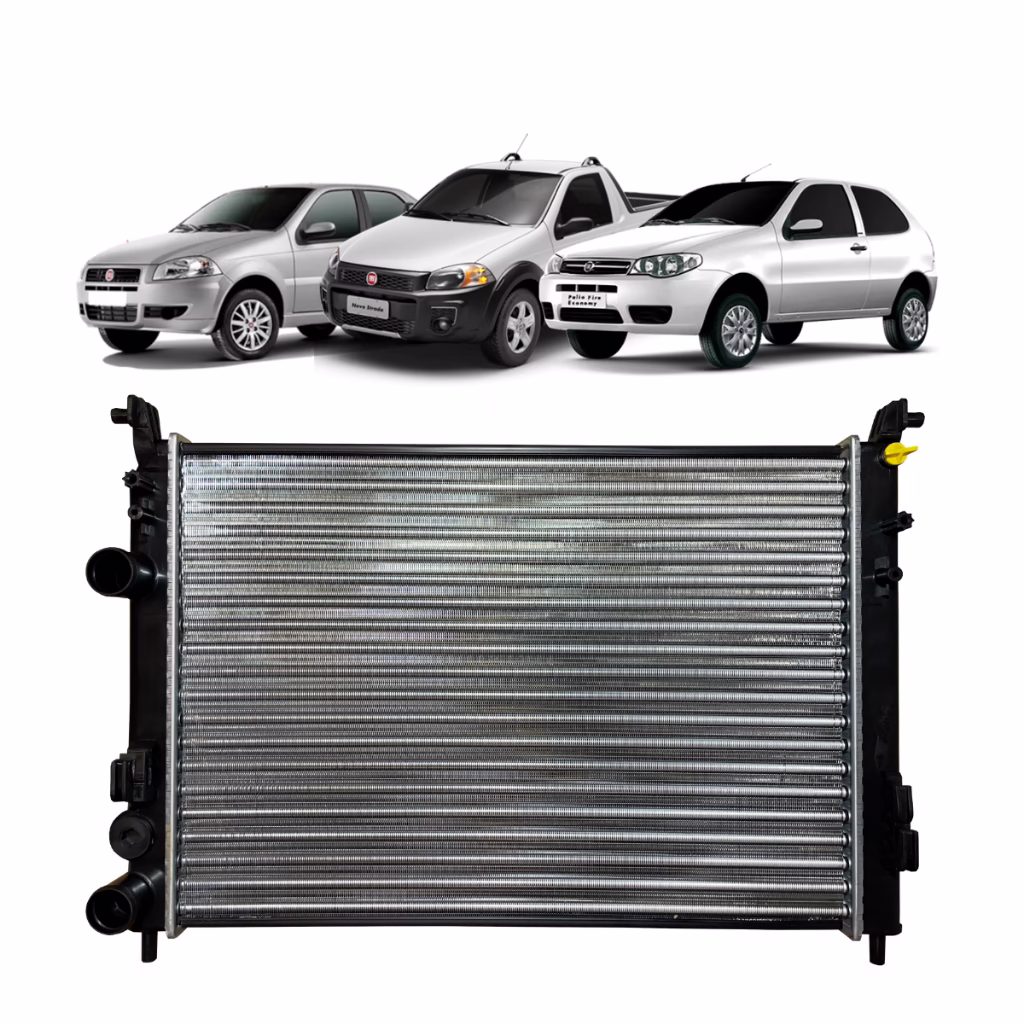 Radiador Palio Siena Idea Strada Motor Fire 2000 2001 2002 2003 2004 2005 2006 2007 2008 2009 a 2010 Com Ou Sem Ar