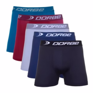 Kit 5 Cuecas Boxer Microfibra Dorbe Não Enrola Original Masculina Cueca Box Masculino Adulto Sortido