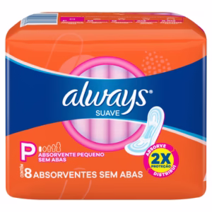 Absorvente Always Super Proteção Seca com abas 8 Unidades