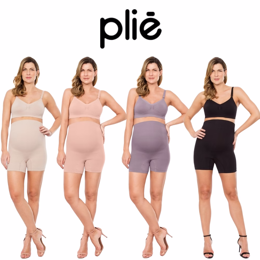 Cinta Calcinha Alta Plié Cavada E Cos Largo Confortável Sem Costura Para Gestante Gravida