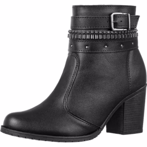 Bota Montaria Feminina GiGiL Cano Curto Feminina Salto Alto Grosso Confortável Moda Blogueria