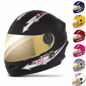 Capacete Fechado Pro Tork Liberty Four Kids Infantil Viseira Dourada Tamanho 54