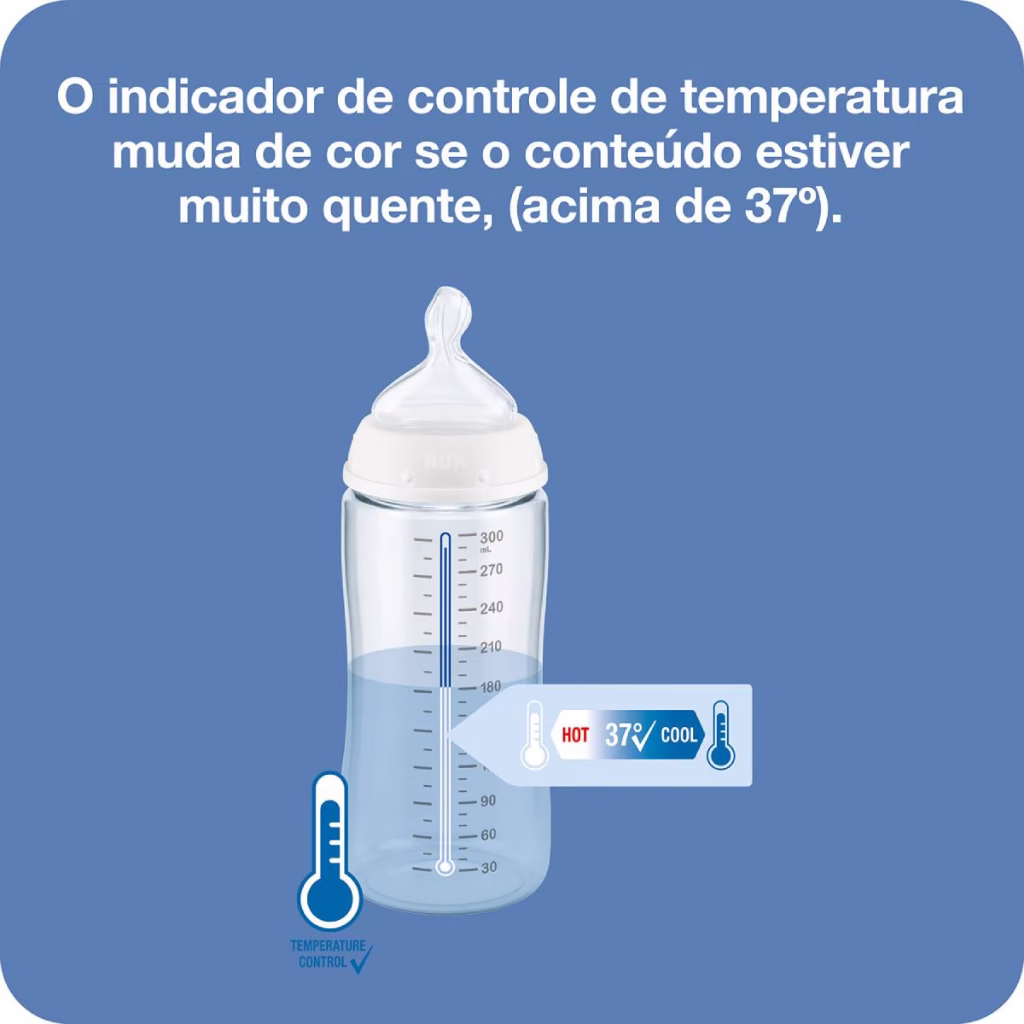 Mamadeira First Choice Controle de Temperatura S2 300ml Nuk - Imagem 2