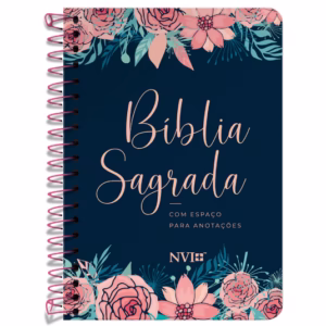 Bíblia Anote Espiral Rosas Especial - NVI - Com Espaço Para Anotações