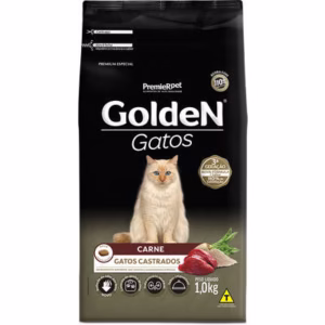 Ração Golden Gatos Adultos Castrados Carne 1kg