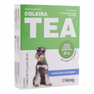 Coleira TEA Pequena 33cm - Contra Pulgas e Carrapatos P/ Cães