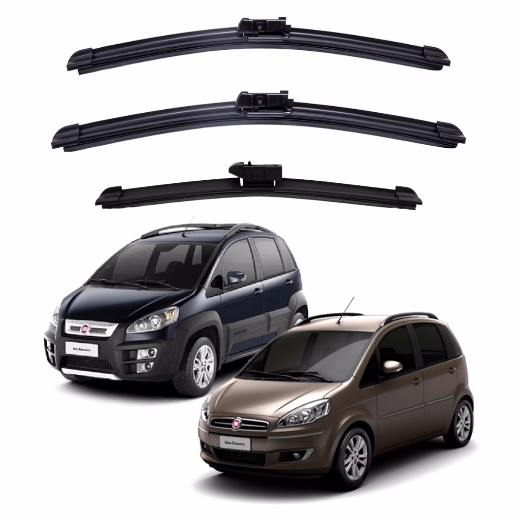 Kit Palheta Limpador Para-brisa e traseira - Fiat Idea e Idea Adventure 2011 até 2013