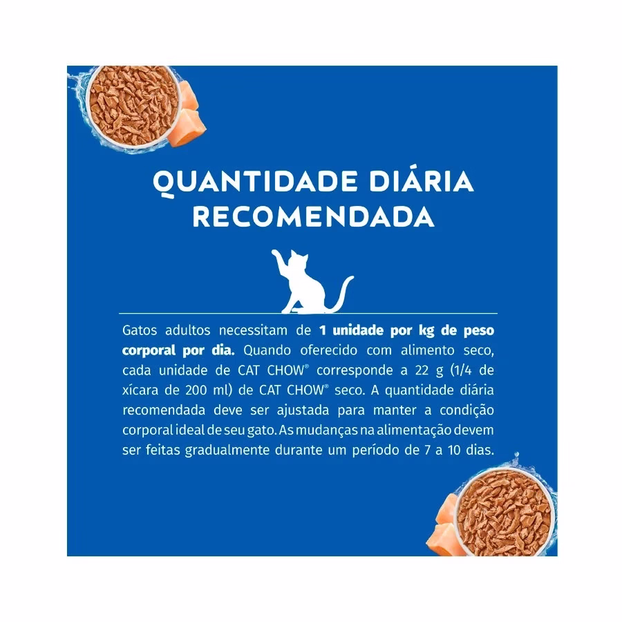 Ração Úmida Sachê Cat Chow Ração Úmida Adultos Frango 85g - Imagem 2