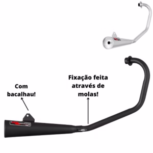 Escapamento Escape Moto ML Competition Curto Super Adventure Honda Titan Fan Start 160 2016 - 2018