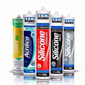 Adesivo Silicone TekBond Acrílico Para Trincos Rachaduras Acético Alta Temperatura 280g Profissional