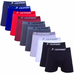 Kit 10 Cuecas Boxer Algodão Dorbe Não Enrola Original Masculina Cueca Cotton Masculino Antialérgico