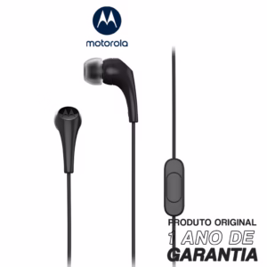 Fone De Ouvido Motorola Earbuds 2-S com Microfone - Preto