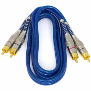 Cabo RCA 1 Metro Dupla Blindagem 5mm Vermelho