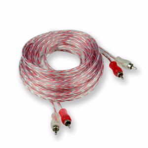 Cabo RCA Dupla Blindagem 5 Metro Injetado Som Automotivo 4MM