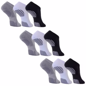 Kit 9 Pares Meias Sapatilha Antiderrapante Adulto Feminino Original Dorbe Meia Pilates Hidroginástica