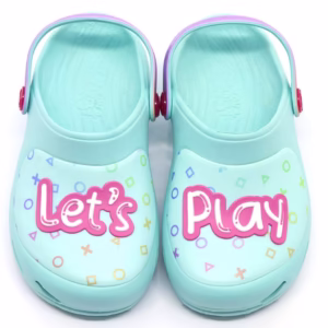 Babuche Infantil Plugt Ventor Kids Menina Gamer Azul Piscina