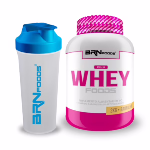 KIT Pink Whey com colágeno 2kg + Coqueteleira 600ml - BRN Foods