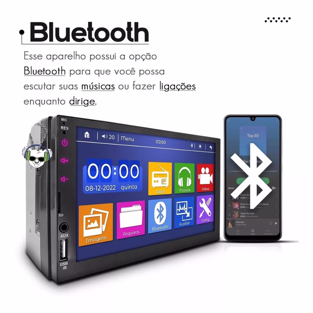 Kit Central Multimídia Etios Mp5 / Mp8 + Moldura + Câmera - - Imagem 2