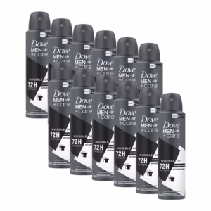 Kit 12 Desodorantes Dove Men+Care Antitranspirante Aerossol Invisible Dry 150ml