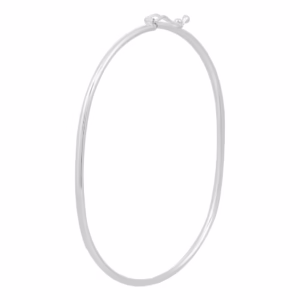 Bracelete Pulseira Prata 925 Fio Redondo Fina Com Fecho Trava