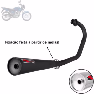 Escapamento Ml Competition Curto Super Adventure CG Titan 150 KS/ ES 2005 2006 2007 2008