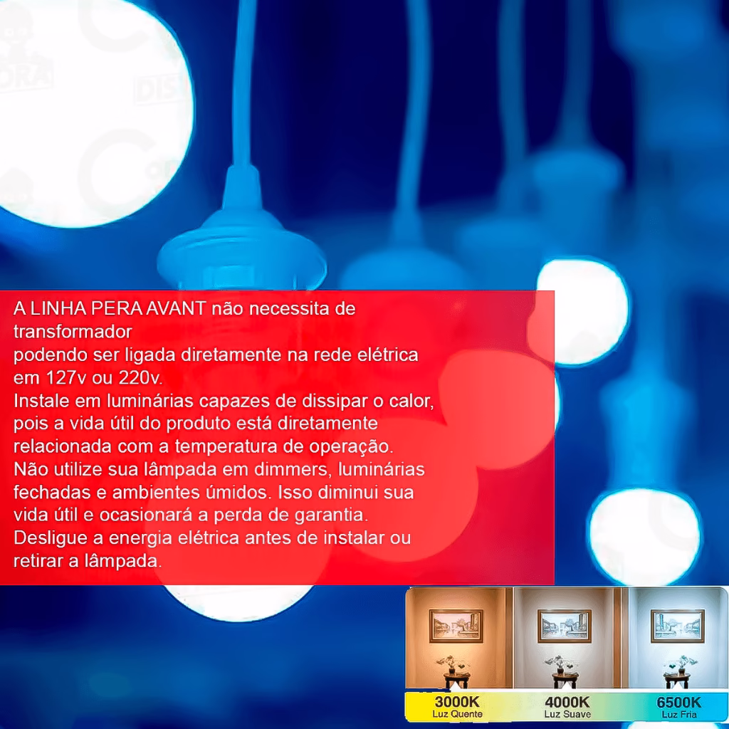 Lãmpada De Led Amarelo Ou Branco 3000K - 6500K Para Casa Empresa Comércio Vários Tamanhos Potência - Imagem 2