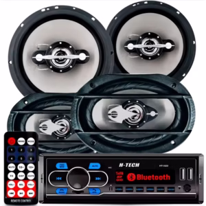 Kit Som Automotivo Bluetooth Auto Falante Leson 6 + 6x9 340w