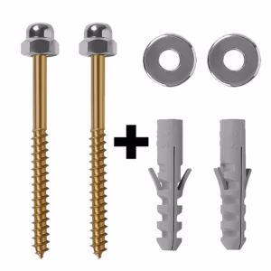 Kit Parafusos Para Fixação Vaso Sanitário Pias Bacias Com Buchas Várias Medidas A Escolha