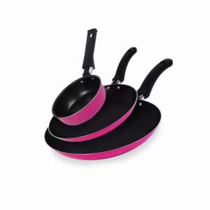 Jogo De Frigideiras Francesas 3 Peças 14 18 24Cm Rosa Nacional