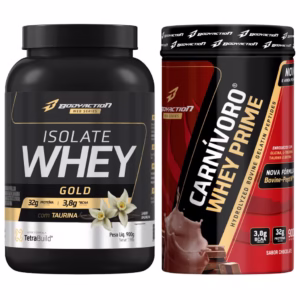 Whey Protein Isolado Isolate Gold 900g + Carnívoro Whey Prime - Bodyaction