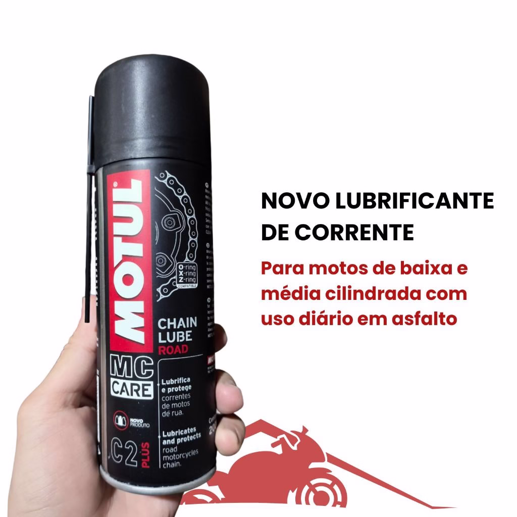 1 Corrente Chain Lube Road C2 Motul + Escova - Imagem 2