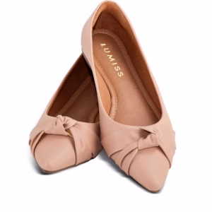 Sapatilha Feminina Lumiss Conforto Bico Fino Nó Rasteirinha Sandália Rasteira