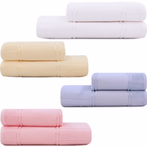 Jogo De Toalha 2 Peças - Banho + Rosto Aveludado Para Bordar - Artesanalle Dohler - Emcompre