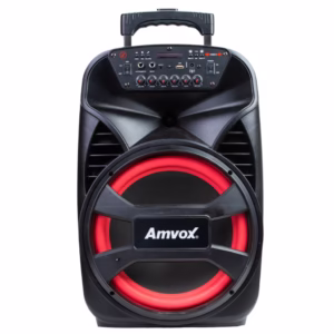 Caixa De Som Amplificada Amvox VIPER II Woofer 12 Polegadas 480W Bluetooth TWS Led Bivolt