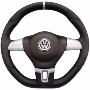 Volante Esportivo Jetta Reto Prata Polo Golf Fox Voyage Gol G1 G2 G3 G4 G5  Santana Parati Cubo