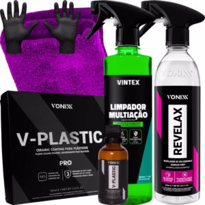 V-PLASTIC 50 ml VONIXX +APC MULTIAÇÃO + REVELAX REVELADOR DE HOLOGRAMA + PANO MICROFIBRA E LUVA
