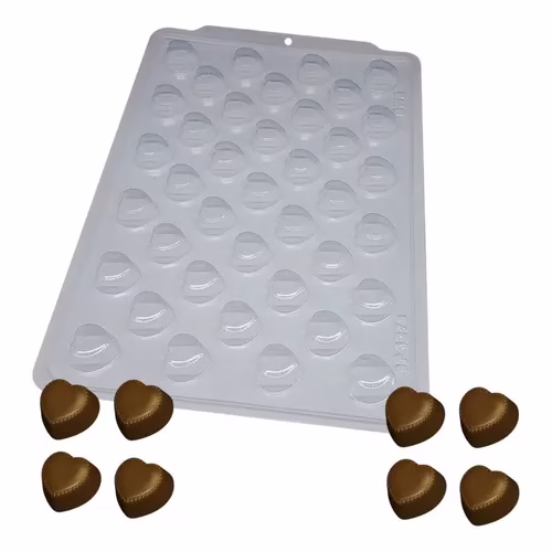 Forma BWB Simples Semiprofissional, Alto Rendimento Doces Finos Cód. 3554 - SP Coração Ponteado - Imagem 2