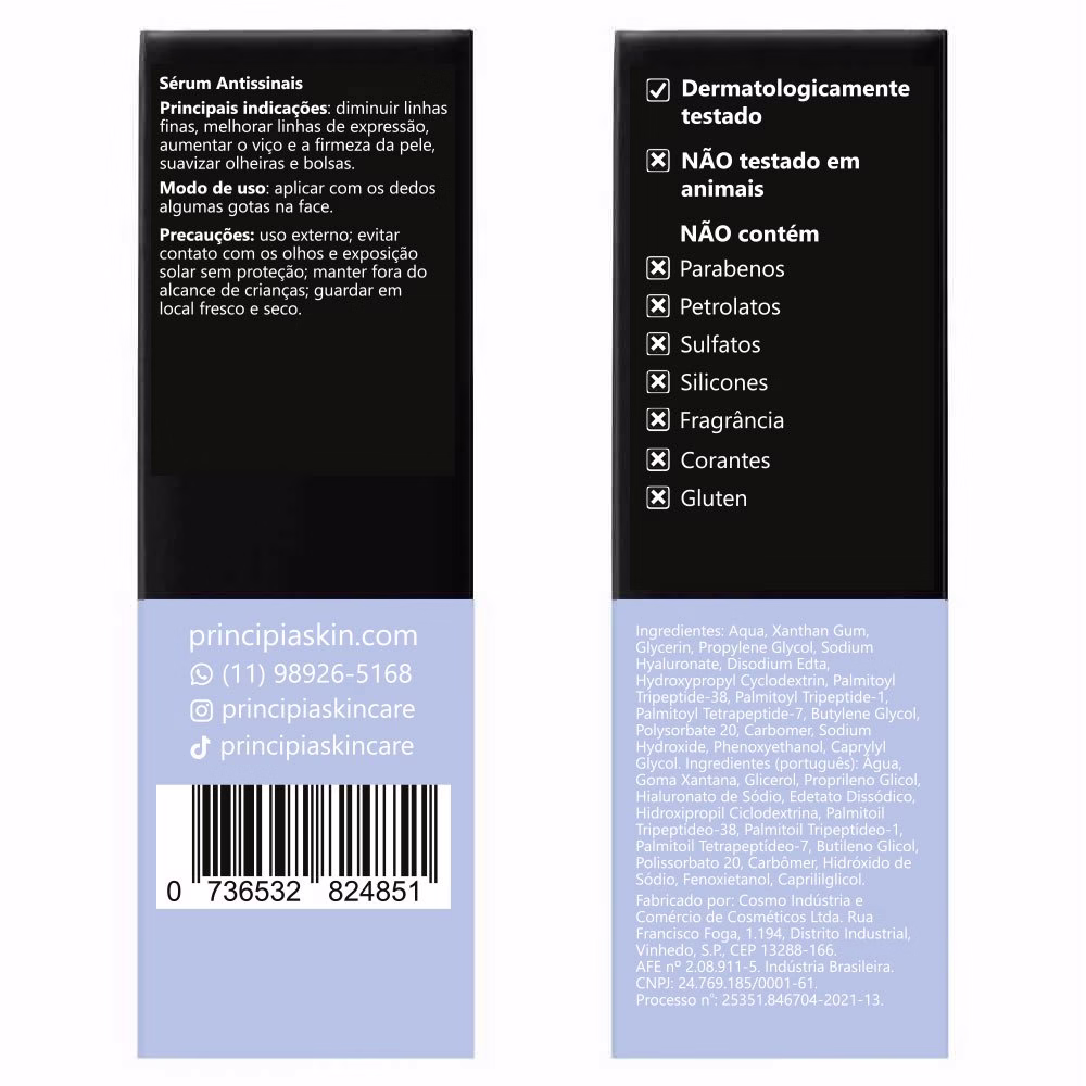Sérum Antissinais Principia 10% Peptídeos Matrixyl- PM-10 - Imagem 2