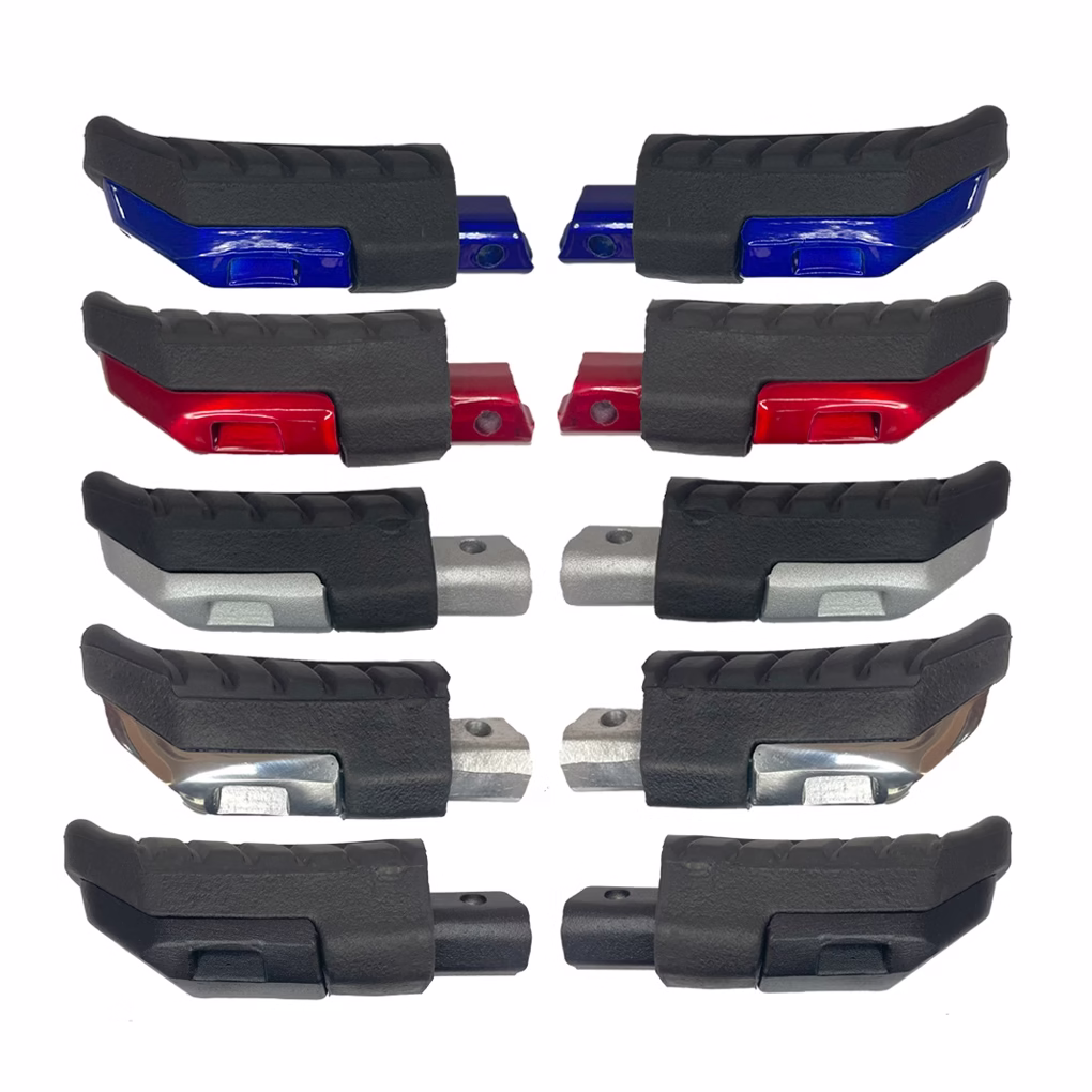 Pedaleira Garupa Moto Titan 160- 150 Cg Fan 125 Biz Twister CB 300 CBX 250 Aluminio 1 Linha Cores - Imagem 2