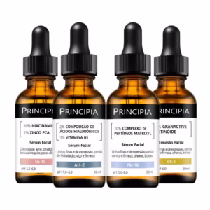 Kit 4 Séruns Principia Niacinamida + Hialurônicos + Peptídeos + Retinóide