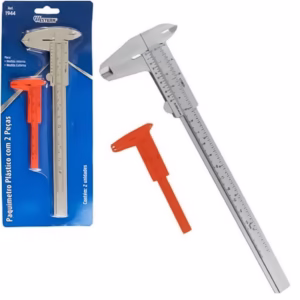 Paquímetro PVC Profissional Com Medidas Alta Precisão Objetos Peças Sobrancelha